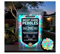 Night Guide Pebbles,Colorful Glow-In-The-Dark Garden Stones,Glowing Pebbles for Garden Outdoor,Fish Tank Aquarium Rocks Decorative Stones for Walkway Patio Lawn Yard Landscaping (1000, Multicolor)