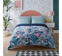 Night Lark Coverless Duvet Super King 6 Tog Primavera Verano - Palmas Pastel. Edredón supersuave, acogedor y ligero. Lavable a máquina y de secado rápido, juego de funda de almohada reversible todo en