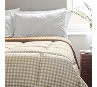 NIGHT LARK - Edredón sin Funda - 10,5 TOG - Doble - Colección Gingham - Ropa de Cama de Lujo - Hipoalergénico - Lavable a máquina - Arena cálida