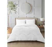 Night Lark Juego de edredón y Funda de Almohada sin Funda, colección Seersucker - Edredón sin Funda tamaño King 4,5 TOG con Fibra Avanzada Smartfil, Lavable a máquina, hipoalergénico - Blanco Polar