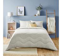 Night Lark Juego de edredón y Funda de Almohada sin Funda, colección Tufted Dots, edredón sin Funda, tamaño Super King, 4,5 TOG, Lavable con Fibra Smartfil Avanzada, hipoalergénico, Arena cálida