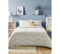 Night Lark Juego de Funda de edredón y Funda de Almohada, colección Tufted Dots, Cama Doble, 4,5 TOG con Fibra Smartfil, Lavable a máquina, Color Arena cálida