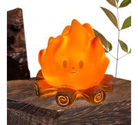 Night Light - Campfire Flame Table Lamp, Nursery Ambient Glow Fixture with Flickering Effect Warm Tone Illumination Safe Touch Design, Ideal for Bedroom Living Room Workplace Apartment Hotel