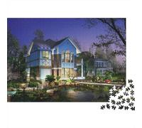 Night Lights Adult Jigsaws 1000 Piezas Material Reciclable Villa Garden Puzzle para Adultos Puzzle Juego Props Interesante Family Juego Gift para Women 70x50cm/1000pcs