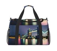 Night London Tower Bridge - Bolsa de viaje de gran capacidad, elegante y funcional, Negro -, Talla única