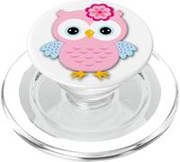 Night Owl Gifts Owls Pink White PopSockets PopGrip para MagSafe