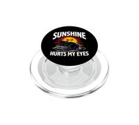 Night Owl Introvert Sunshine Hurts My Eyes Funny Black Cat PopSockets PopGrip para MagSafe