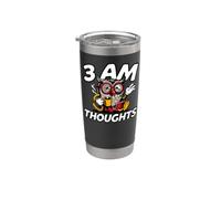 Night Owl Overthinker 3 AM Thoughts Coffee Vaso térmico de acero inoxidable de doble pared