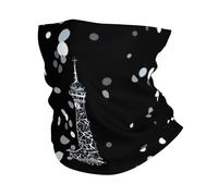 Night Paris - Calentador de cuello con estampado de la Torre Eiffel, ultra suave, elástico, polaina de cuello de invierno para hombres y mujeres