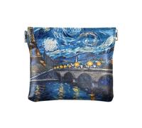 Night Paris Starry Sky - Monedero de piel sintética con bolsillo para monedas, para mujeres, niñas y hombres