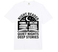 Night Reader Libro Mamá Noches tranquilas Historias Profundas Comfort Colors Adult Heavyweight T-Shirt