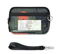 Night Red Moon Japan Samurai - Mini funda para tarjetas con cremallera para mujeres y hombres, con ventana de identificación, cartera japonesa, portátil, ligera, pequeña, con cremallera, organizador