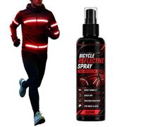 Night Reflective Spray High Visibility Waterproof Cycling Safety Gear 100 ml | Microfiber Mist Solution Instant Glow Effect Weatherproof Coating Visibility Enhancer For Helmets Wheels 100 ml Size