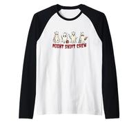 Night Shift Crew Ghost Nurse Disfraz de Halloween Divertido Camiseta Manga Raglan
