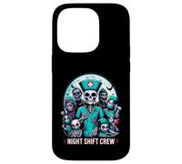 Night-Shift Crew Ghost Skeleton Zombie Divertida Enfermera de Halloween Carcasa para iPhone 14 Pro