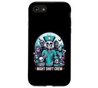 Night-Shift Crew Ghost Skeleton Zombie Divertida Enfermera de Halloween Carcasa para iPhone SE (2020) / 7/8