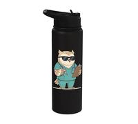 Night Shift Owl Enfermera Semana Apreciación Divertida Enfermera Stainless Steel Insulated Water Bottle