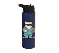 Night Shift Owl Enfermera Semana Apreciación Divertida Enfermera Stainless Steel Insulated Water Bottle