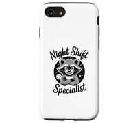 Night Shift Specialist Funny Trash Panda Raccoon Meme Carcasa para iPhone SE (2020) / 7/8