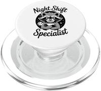 Night Shift Specialist Funny Trash Panda Raccoon Meme PopSockets PopGrip para MagSafe