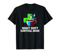 Night Shift Survival Mode Nurse Medical Coffee Camiseta