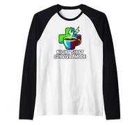 Night Shift Survival Mode Nurse Medical Coffee Camiseta Manga Raglan