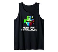 Night Shift Survival Mode Nurse Medical Coffee Camiseta sin Mangas