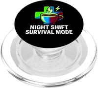 Night Shift Survival Mode Nurse Medical Coffee PopSockets PopGrip para MagSafe