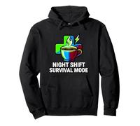 Night Shift Survival Mode Nurse Medical Coffee Sudadera con Capucha