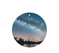 Night Sky And Trees - Juego de ambientador colgante, tarjetas redondas de fragancia de lavanda para interiores de automóviles, paquete de 10/24 tarjetas