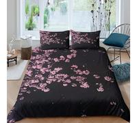 night_sky_floral Funda de Edredón Microfibra 3 Piezas Impresión 3D Cierre de Cremallera Oculta night_sky_floral Funda Edredon Fundas de Almohada Antibacteriana Lavables for familia King（220x240cm）