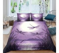 Night sky illust Funda de Edredón Microfibra Suave 3 Piezas Compuesto Estampado 3D Nocturno sky ilustración Funda Edredon con Fundas de Almohada Lavables Suave for jóvenes Super king（260x220cm）