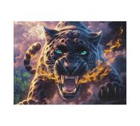 Night Starry Panthère Noire Puzzles 500 Piezas Construir Maquetas Animal de compagnie Rompecabezas para Adultos Desafío Intelectual Juguete Educativo 3D Moderno 500 PCS
