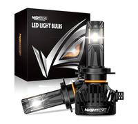 NIGHTEYE Bombilla LED H7 34000LM - 130W LED H7 superluminosas, luces de cruce y de carretera automáticas, resistencia al agua IP68, paquete de 2