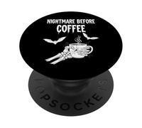 Nightmare Before Coffee Halloween Humor PopSockets PopGrip Adhesivo