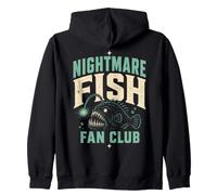 Nightmare Fish Fan Club Humor Deep Sea Nerd Quote Sudadera con Capucha