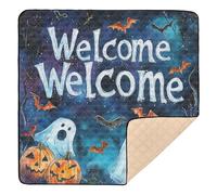 Nightmare Halloween Pumpkin Happy Halloween Bats - Alfombra de juego plegable para bebé, no tóxica, alfombra de juego de viaje para bebés y niños pequeños, 50 x 50 pulgadas