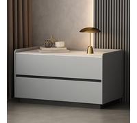 Nightnd gris claro con 2 Ders - Mesa de noche versátil para dormitorio y sala de estar, mesa de noche versátil para dormitorio, cocina y más