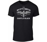 Night's Crow T-Shirt - Jon Snow Game of Crow Thrones TV Winter Gift HBO Film Black(Medium)