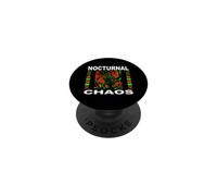 Nights Owl Gamer Nocturnal Chaos Coffee Lover PopSockets PopGrip Adhesivo