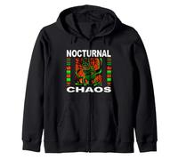 Nights Owl Gamer Nocturnal Chaos Coffee Lover Sudadera con Capucha