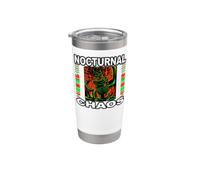 Nights Owl Gamer Nocturnal Chaos Coffee Lover Vaso térmico de acero inoxidable de doble pared