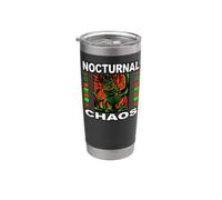 Nights Owl Gamer Nocturnal Chaos Coffee Lover Vaso térmico de acero inoxidable de doble pared