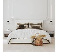 Nightstand Set of 2 with Drawer, Concrete Gray Bedside Table, Modern End Table for Bedroom, Sturdy Plywood with Smooth Surface, Compact Storage Furniture for Small Spaces