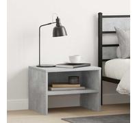 Nightstand with Storage, 40x30x30 cm Concrete Gray Plywood Bedside Table, Open Compartment for Living Room or Bedroom, Sturdy & Easy to Assemble Modern End Table