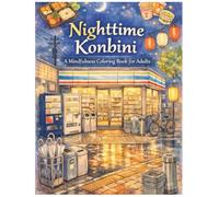 Nighttime Konbini A Mindfulness Coloring Book for Adults: Cozy Japanese Convenience Store Scenes to Color, Relax, and Unwind
