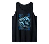 Nigiri Sushi Comida Japonesa Sashimi Camiseta sin Mangas
