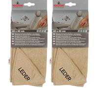 Nigrin 71115 Gamuza de Microfibra para Limpieza de Piel, 40 x 40 cm (Paquete de 2)