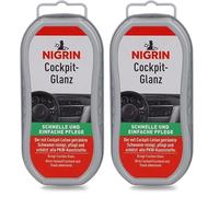 NIGRIN Esponja de Silicona Brillante para Cabina, Cuidado rápido y fácil, aporta un Brillo Fresco, 1 Unidad, Color Negro (Paquete de 2)