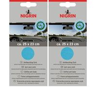 Nigrin Paño antivaho ecológico para Evitar Que se empañen Las ventanillas del Coche, sin Rayas, sin Pelusas, Limpia Cristales de Todo Tipo, para una visión Clara, 25 x 23 cm (Paquete de 2)